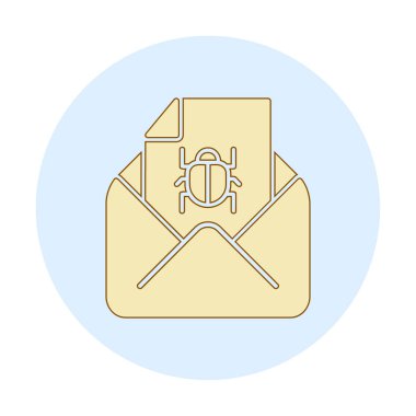 Basit çöp posta harfi simgesi, vektör illüstrasyonu