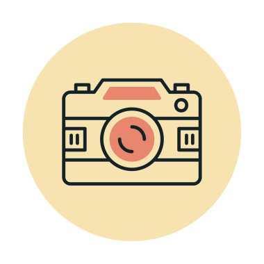 fotoğraf makinesi ikon vektör illüstrasyonu                      