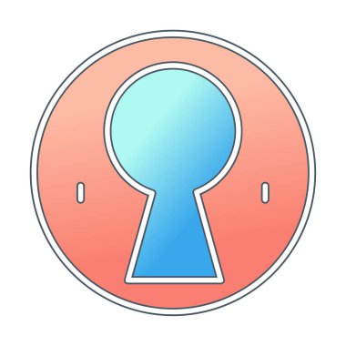 Anahtar deliği vektör çizimi, simge ögesi biçimi              