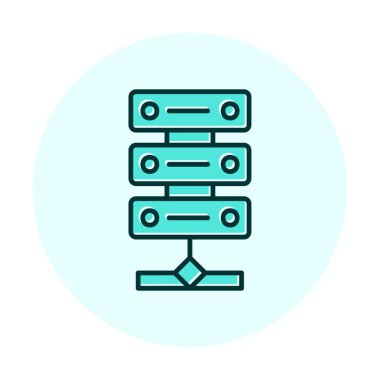 Ağ sunucu simgesinin vektör illüstrasyonu 