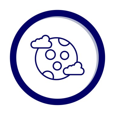 Dolunay düz ikonu. vektör illüstrasyonu 