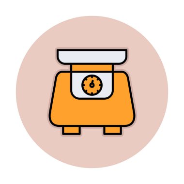 ölçekli düz simge, vektör illüstrasyonu