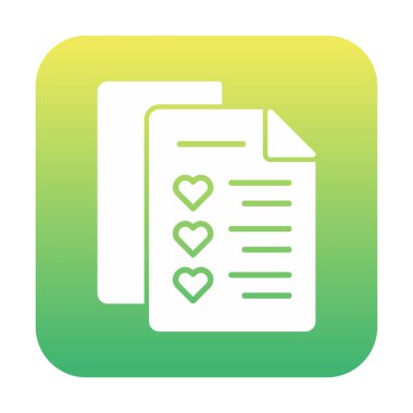 Dilek listesi. Web simgesi basit illüstrasyon 