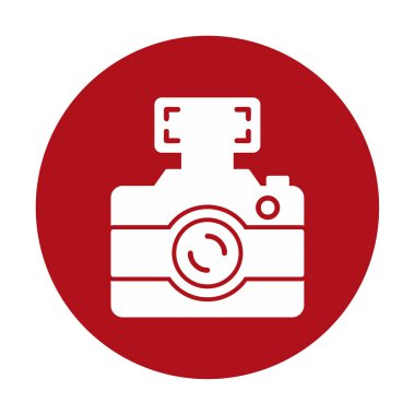 fotoğraf makinesi simgesi, vektör illüstrasyonu