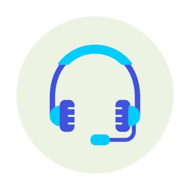 kulaklıklar düz simge, vektör illüstrasyonu