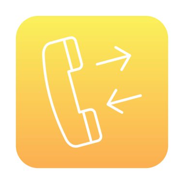 Düz modern telefon görüşmesi. simge vektör illüstrasyonu  