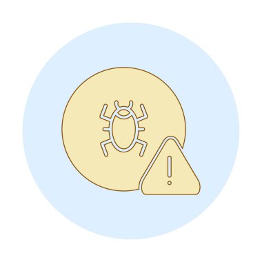 Basit düz CD virüs vektör çizimi