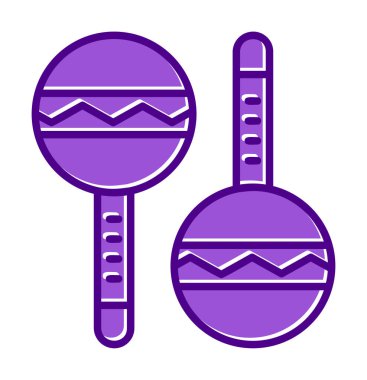 maracas simgesi vektör illüstrasyonu