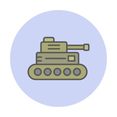 askeri tank simgesi vektör illüstrasyon
