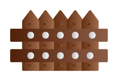 çit web simgesi, vektör çizim 