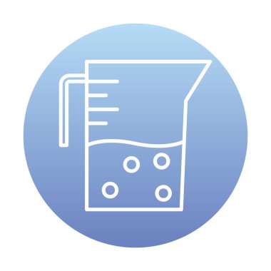 Beaker modern simgesinin vektör illüstrasyonu                          