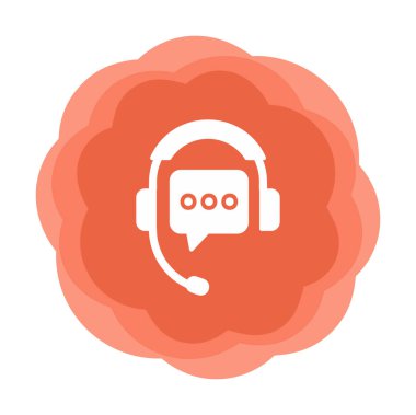 Basit Destek Hizmetleri simgesi, vektör illüstrasyonu