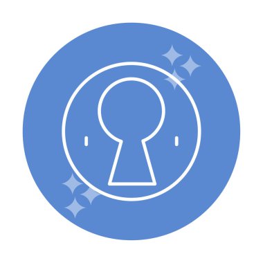 Anahtar deliği vektör çizimi, simge ögesi biçimi              