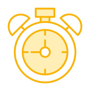 Alarm saati web simgesi, vektör illüstrasyonu