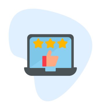 Geri besleme vektörü glifin düz simgesi. İyi İnceleme konsepti                    