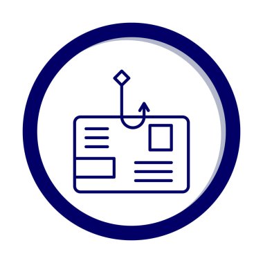 parola phishing simge vektör illüstrasyonu 