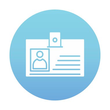 ID kart simgesi vektör illüstrasyonu                                  