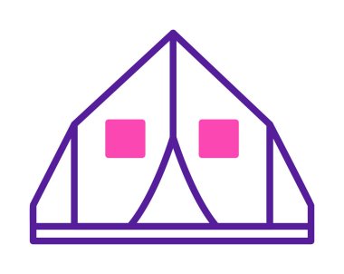 çadır simgesi, vektör çizimi  