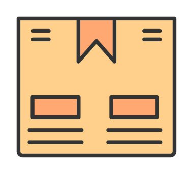 Taşıma Kutusunun vektör illüstrasyonu modern simge                             