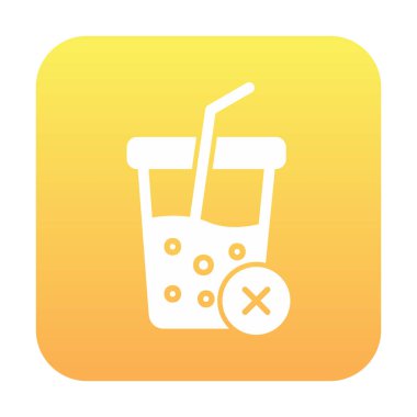 Basit, alkolsüz içecek simgesi, vektör illüstrasyonu