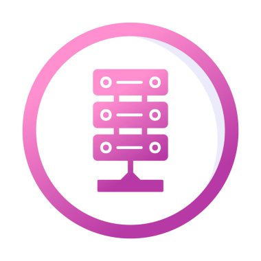 Ağ sunucu simgesinin vektör illüstrasyonu 