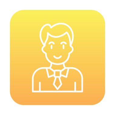 Profesör Web simgesi, vektör illüstrasyonu