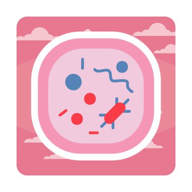 Hücre simgesi, vektör illüstrasyonu