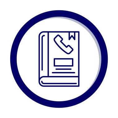 Telefon Rehberi düz simgesi, vektör çizim