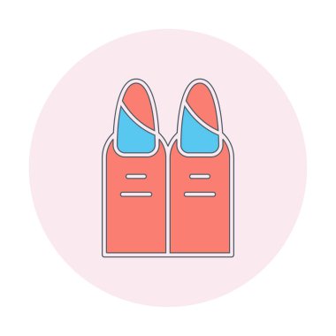 iki çivi web simgesi, vektör illüstrasyonu 