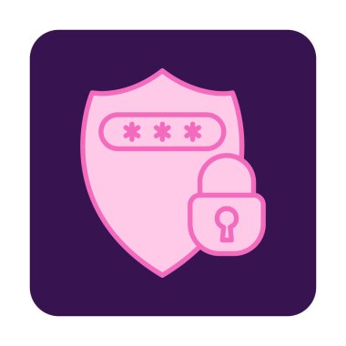 Basit Parola simgesi, vektör illüstrasyonu