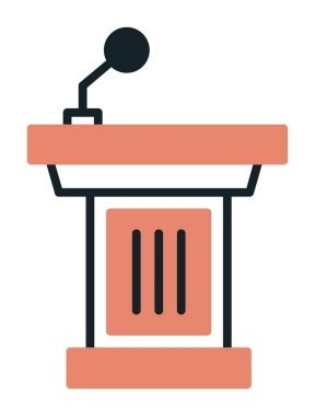 Podyum simgesinin vektör illüstrasyonu 