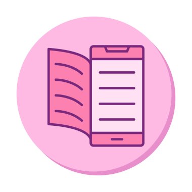 Dijital Kitap simgesi vektör illüstrasyonuName