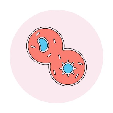 Mitoz web simgesi, vektör illüstrasyonu