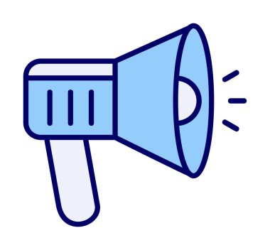 megafon ikonu. Hoparlör vektör illüstrasyonu. düz dizayn