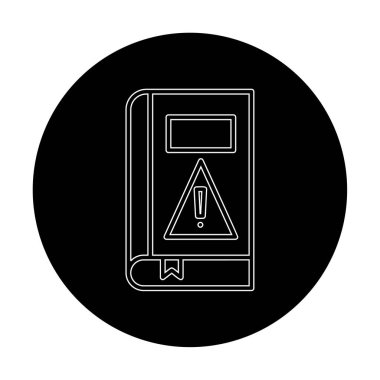 kitap uyarısı ünlem işareti vektör düz renk simgesi ile