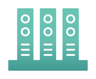 Ofis klasörleri simgesi, vektör illüstrasyonunu arşivle 