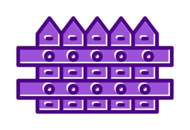 çit web simgesi, vektör çizim 