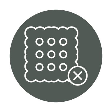 Basit Şekersiz simge, vektör illüstrasyonu