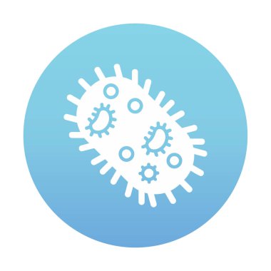 düz mikroorganizma ikon vektör çizimi 