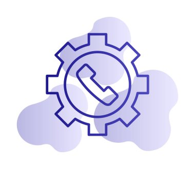 Teknik destek simge vektör çizim                 