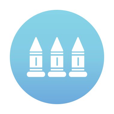 Askeri silah mermileri vektör ikonu. Sembol, logo çizimi. Vektör grafikleri 