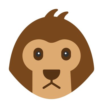 Arka planda basit maymun simgesi izole edildi