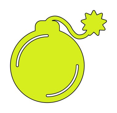 karikatür bombası, vektör illüstrasyonu