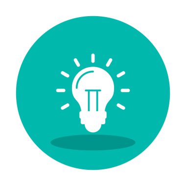 Ampul simgesi beyaz arkaplanda izole edildi 