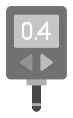 modern düz düz Glucometer simgesi çizimi