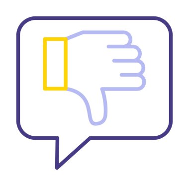 Hoşlanmıyorum. Web simgesi basit illüstrasyon 