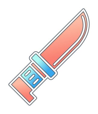 Beyaz arka plan üzerinde izole bıçak simge vektör  