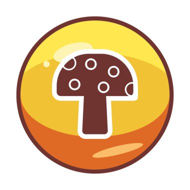 Mushroom icon, vector illustration simple design