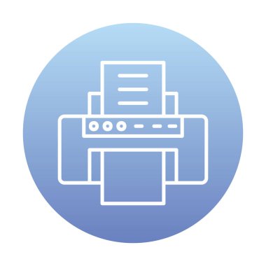 Yazıcı simgesi vektör illüstrasyonu