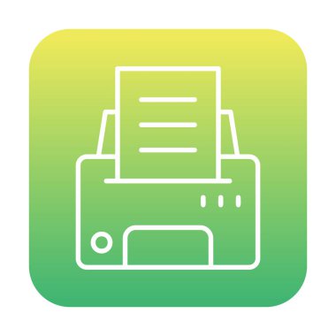 Yazıcı simgesi vektör illüstrasyonu